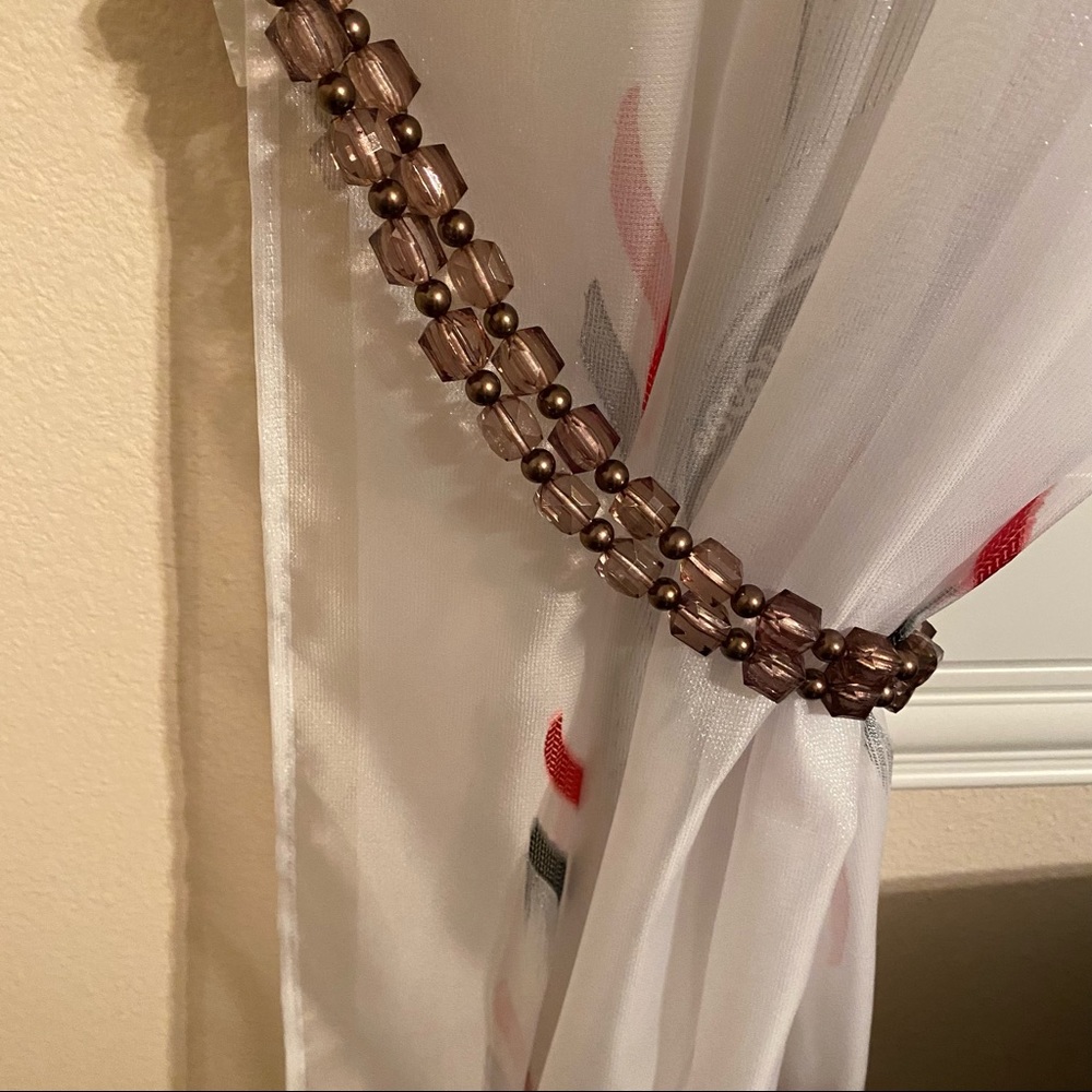 NWT CONSO Set of 2 Tie Back with Crystal Bead